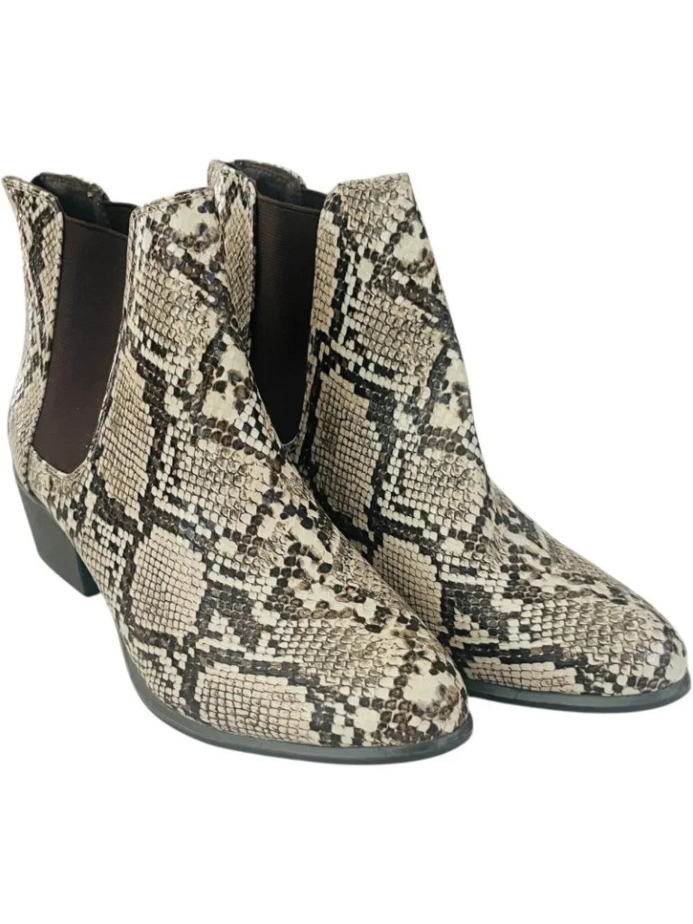Espirit Women’s Tylee Natural Snake Ankle Boots Size 8M - NEW - Picture 8 of 11